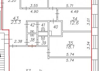 Сдается в аренду офис, 191.07 м2, Москва, улица Добролюбова, 3с1, улица Добролюбова