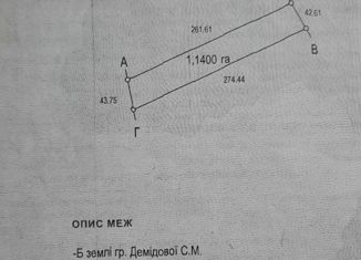 Продается земельный участок, 114 сот., село Константиновка