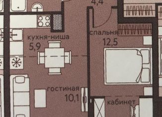 Продажа двухкомнатной квартиры, 37 м2, Пермь, Сапфирная улица, 15, ЖК Погода