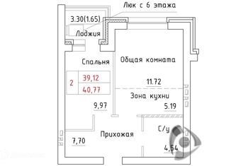 Продаю 2-ком. квартиру, 40.8 м2, посёлок Элитный, Венская улица, 11