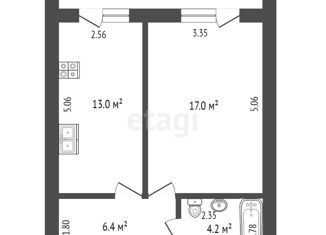 Продам 1-комнатную квартиру, 48.1 м2, Самара, метро Спортивная, улица Советской Армии, 203