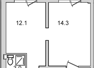 Продажа 1-комнатной квартиры, 39.2 м2, Санкт-Петербург, проспект Просвещения, 43, ЖК Лондон Парк