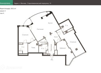 Продаю 4-ком. квартиру, 203.5 м2, Москва, Старопименовский переулок, 10, Старопименовский переулок