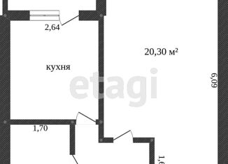 Продам 1-ком. квартиру, 30 м2, Тюменская область, микрорайон Иртышский, 1