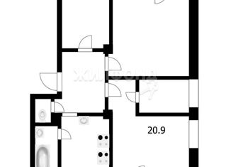 Продам комнату, 20.9 м2, Новосибирск, Парковая улица, 7, метро Гагаринская