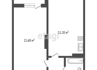 Продажа 1-комнатной квартиры, 45 м2, Ростов-на-Дону, переулок Крючкова, 3, ЖК Три Сквера Зелёный Квартал