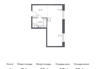 Продажа квартиры студии, 31 м2, село Остафьево, Остафьевское шоссе, 12к1
