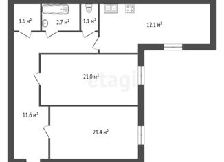 Двухкомнатная квартира на продажу, 52.3 м2, Санкт-Петербург, проспект Римского-Корсакова, 51, проспект Римского-Корсакова