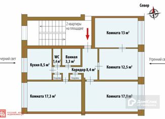 4-ком. квартира на продажу, 83 м2, посёлок Стрельна, Почтовый переулок, 3