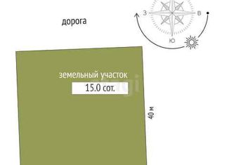 Продам участок, 15 сот., деревня Есаулова, Весенняя улица