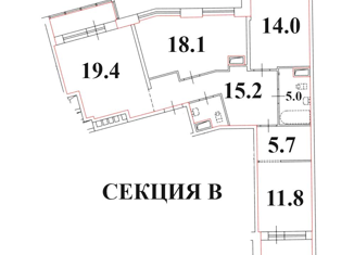 Продажа 3-ком. квартиры, 92.8 м2, Санкт-Петербург, Лиговский проспект, 271
