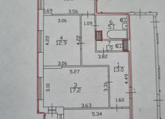 Продается трехкомнатная квартира, 79.3 м2, Санкт-Петербург, Заречная улица, 25, метро Парнас