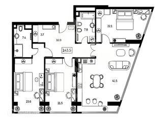 Продается 4-комнатная квартира, 144 м2, Москва, Мытная улица, 40к3, район Якиманка