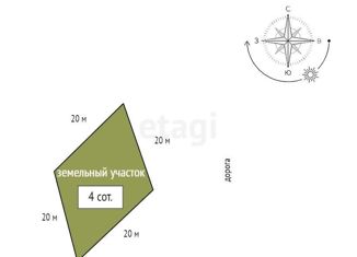 Продаю земельный участок, 4 сот., Красноярский край, улица Дружбы Соседей