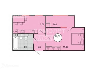 Продажа 1-ком. квартиры, 29.3 м2, Ставропольский край, Бакинская улица, 4