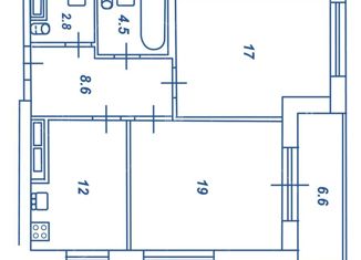 Аренда 2-комнатной квартиры, 63.1 м2, Санкт-Петербург, Вязовая улица, 8, Вязовая улица