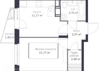 Продается 1-ком. квартира, 32.69 м2, Ленинградская область