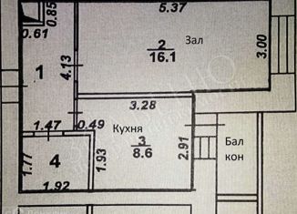 Продаю 1-ком. квартиру, 35 м2, Воронежская область, улица 121-й Стрелковой Дивизии, 54А