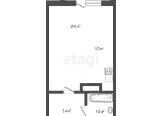 Продаю квартиру студию, 34.4 м2, Ростов-на-Дону, ЖК Сокол на Оганова, улица Оганова, 20с6