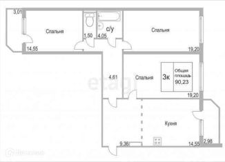 Продается трехкомнатная квартира, 95 м2, Тюмень, Кремлёвская улица, 110к2, ЖК Плеханово