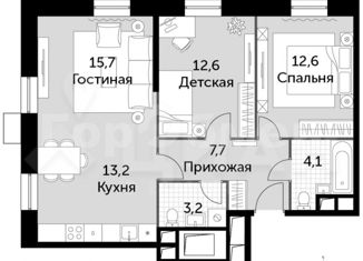 Продаю 3-ком. квартиру, 69 м2, Москва, ЖК Движение Тушино, Волоколамское шоссе, 71/22к3