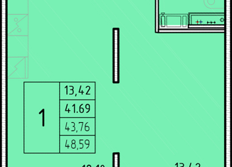 Продам 1-ком. квартиру, 41.69 м2, Санкт-Петербург, Образцовая улица, 6к2