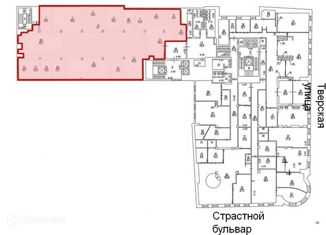 Сдача в аренду офиса, 621.6 м2, Москва, Тверская улица, 16с1, Тверской район