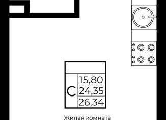 Продается квартира студия, 25.54 м2, Краснодарский край, улица Володи Головатого, 313