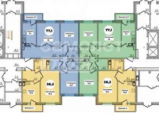 Продам 3-ком. квартиру, 77.1 м2, Улан-Удэ, 148-й микрорайон, 10/1