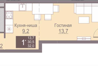 Продажа квартиры студии, 32 м2, Пермь, Сапфирная улица, 13, ЖК Погода
