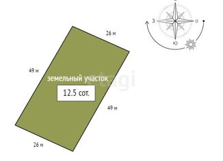 Продажа земельного участка, 12.5 сот., деревня Мужичкино, Центральная улица