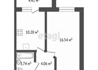 Продам 1-ком. квартиру, 36.74 м2, Тюмень, улица Тимофея Кармацкого, 11, ЖК Ария