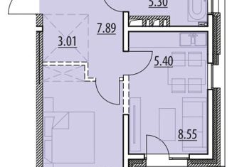 Продам 1-комнатную квартиру, 47.04 м2, Иркутск, ЖК Zenith