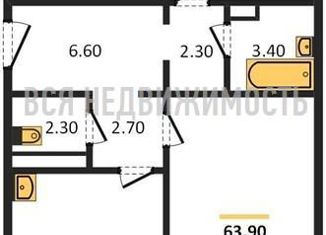 Продажа 2-комнатной квартиры, 63.9 м2, хутор Ветряк, Выборская улица, 13