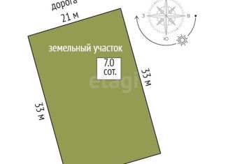 Земельный участок на продажу, 7 сот., деревня Криводанова