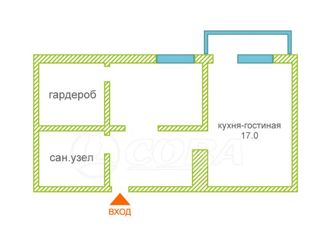 Продаю 1-ком. квартиру, 47 м2, Тюмень, ЖК Гранд Квартал, улица Николая Глебова, 3