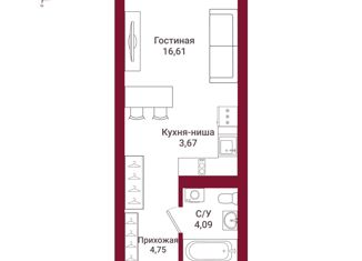 Продается квартира студия, 29.12 м2, Новосибирск, улица Державина, 50, метро Маршала Покрышкина