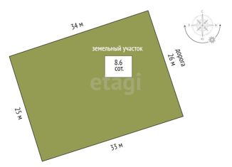 Продается участок, 8.6 сот., садоводческое некоммерческое товарищество Разбахта