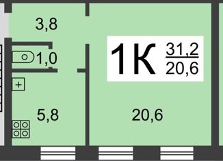 Продаю 1-комнатную квартиру, 31 м2, Нижний Новгород, улица Энергетиков, 7, Приокский район