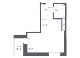 Продается квартира студия, 24.6 м2, Колпино, ЖК Новое Колпино, жилой комплекс Новое Колпино, к34