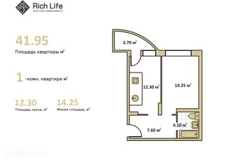 Продажа 1-комнатной квартиры, 41.7 м2, Иваново, микрорайон Самоцветы, 3, Октябрьский район