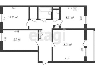 Продам 3-ком. квартиру, 64 м2, Тобольск, 9-й микрорайон, 17