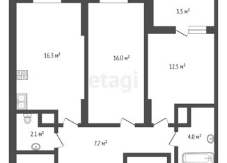 2-ком. квартира на продажу, 62.1 м2, Москва, Люблинская улица, 72к3, станция Перерва