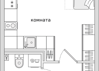 Квартира на продажу студия, 26.2 м2, Санкт-Петербург, ЖК Приневский, Русановская улица, 18к8