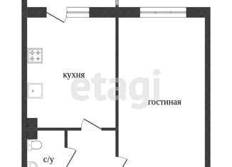 Продается 1-комнатная квартира, 36.5 м2, Тюменская область, улица Крылова, 26