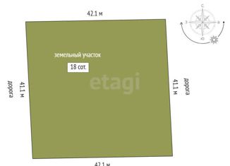 Продаю земельный участок, 18 сот., деревня Субботина, Союзная улица