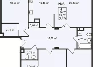 Продается 4-ком. квартира, 130.7 м2, Нижний Новгород, улица Гоголя, 14, улица Гоголя