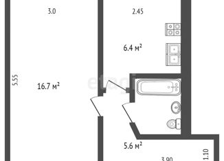 Продаю однокомнатную квартиру, 34 м2, Симферополь, Киевская улица, 88