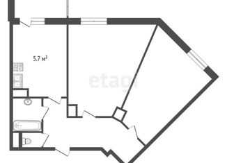 Продам 2-ком. квартиру, 41.6 м2, Санкт-Петербург, улица Червонного Казачества, 30, улица Червонного Казачества