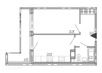 Продаю 1-комнатную квартиру, 34 м2, Кудрово, проспект Строителей, 16, ЖК Геометрия